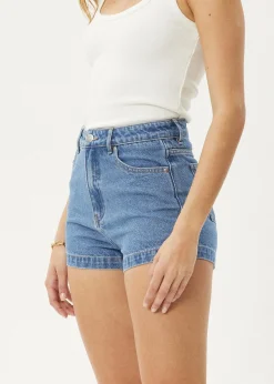 Shorts|Essentials<Afends Studio  - Denim Short Worn Blue