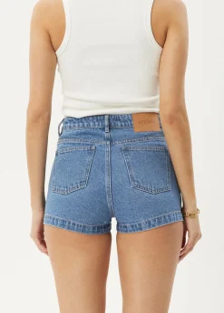 Shorts|Essentials<Afends Studio  - Denim Short Worn Blue