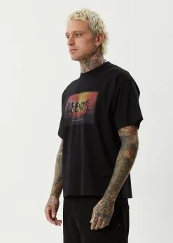 T-Shirts<Afends Study Club  - Boxy Tee Black