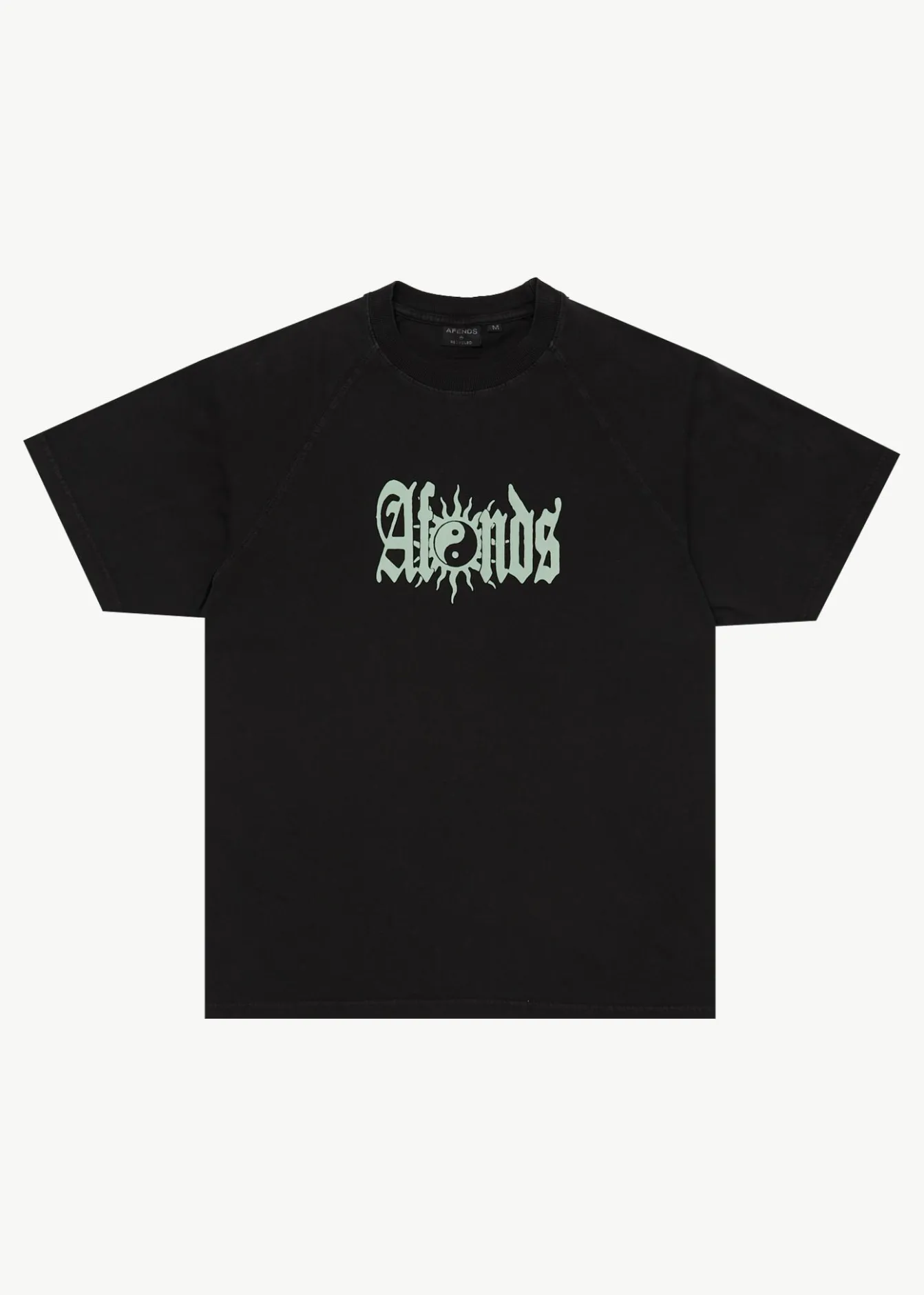 T-Shirts<Afends Sun Bite - Raglan Boxy Tee Stone Black