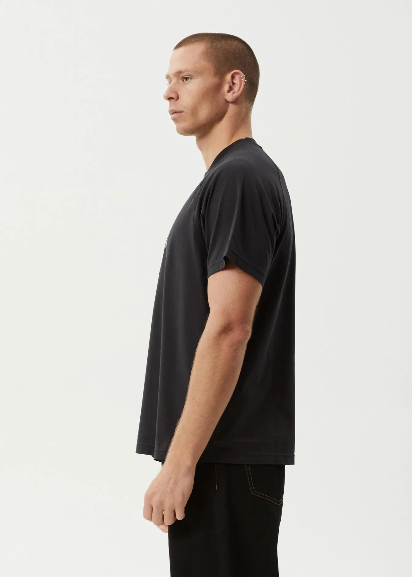 T-Shirts<Afends Sun Bite - Raglan Boxy Tee Stone Black