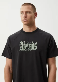 T-Shirts<Afends Sun Bite - Raglan Boxy Tee Stone Black