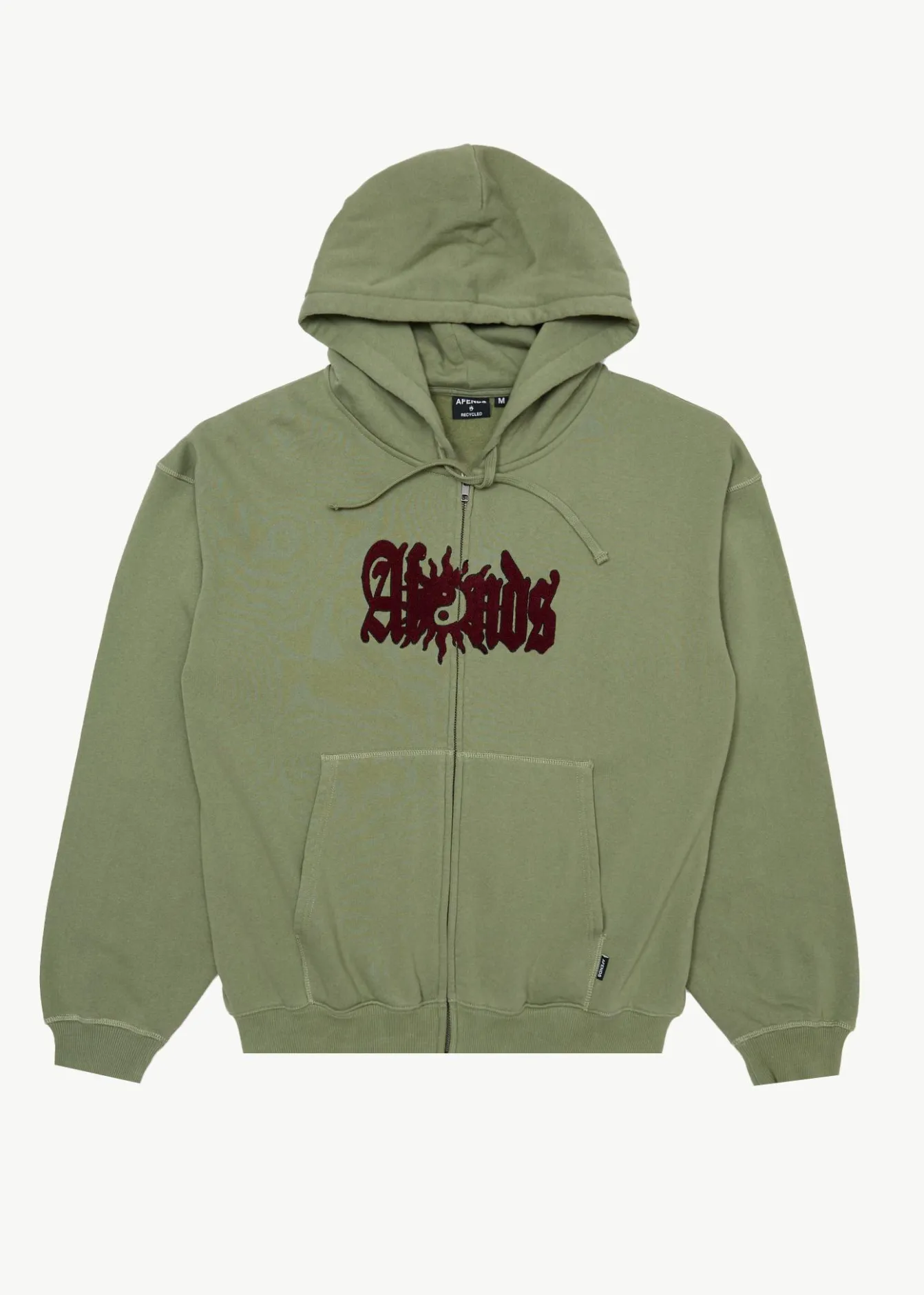 Sweaters & Hoodies<Afends Sun Bite - Zip Hood Oil Green