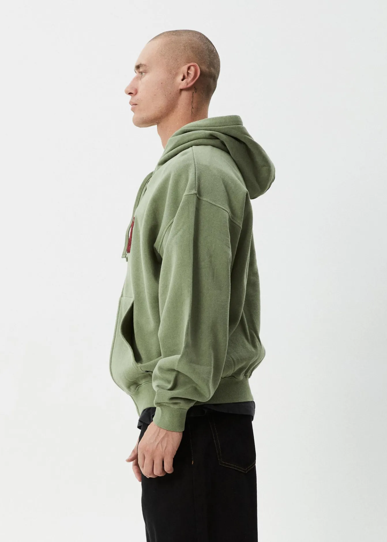 Sweaters & Hoodies<Afends Sun Bite - Zip Hood Oil Green
