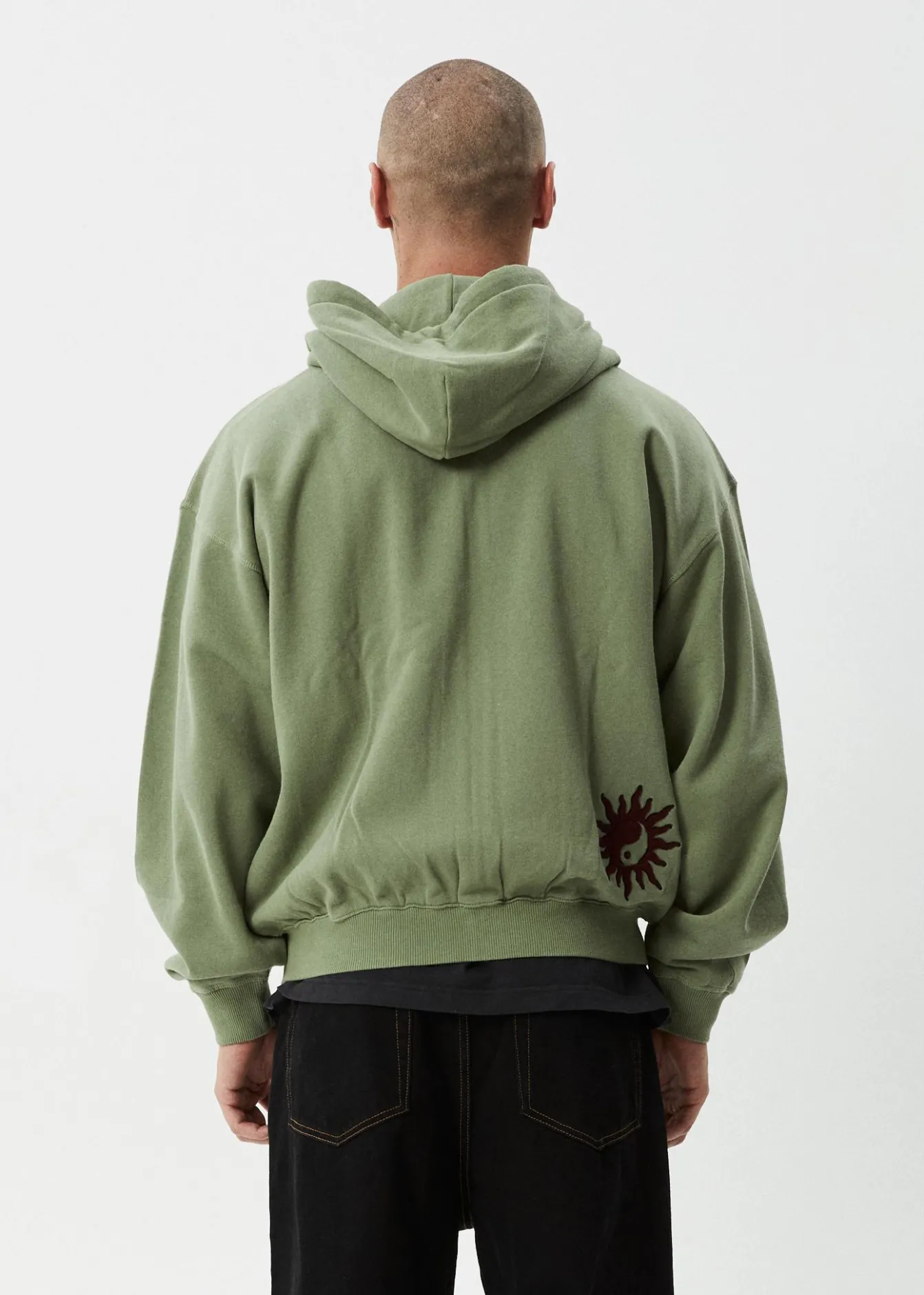 Sweaters & Hoodies<Afends Sun Bite - Zip Hood Oil Green