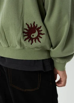 Sweaters & Hoodies<Afends Sun Bite - Zip Hood Oil Green