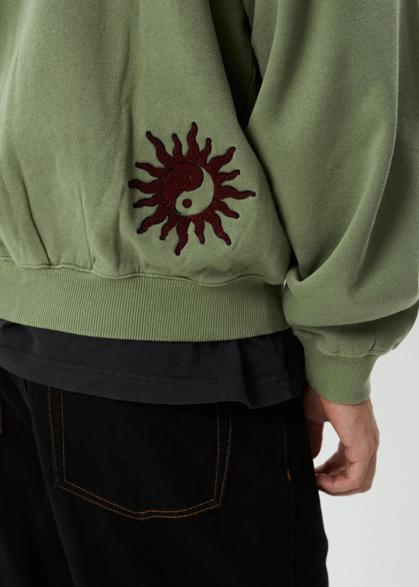 Sweaters & Hoodies<Afends Sun Bite - Zip Hood Oil Green