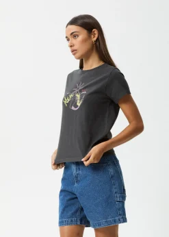 Tees & Shirts<Afends Sun Siren  - Regular Tee Stone Black