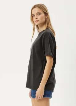 Tees & Shirts<Afends Sunny  - Oversized Tee Stone Black