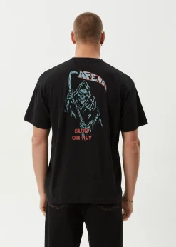 T-Shirts<Afends Surf Or Fly  - Boxy Tee Black