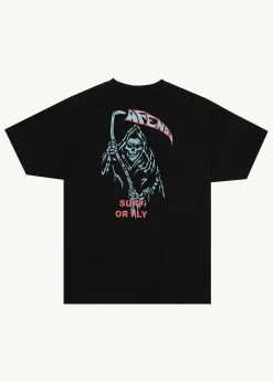 T-Shirts<Afends Surf Or Fly  - Boxy Tee Black