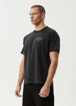 T-Shirts<Afends Surf Related  - Boxy Tee Stone Black
