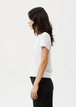 Tees & Shirts<Afends Sweet West  - Baby Tee White