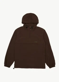 Jackets<Afends System  - Water Resistant Spray Anorak Jacket Coffee