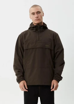 Jackets<Afends System  - Water Resistant Spray Anorak Jacket Coffee