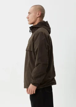 Jackets<Afends System  - Water Resistant Spray Anorak Jacket Coffee