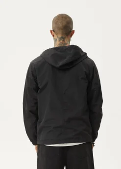 Jackets<Afends System  - Water Resistant Spray Anorak Jacket Black