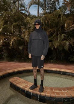 Jackets<Afends System  - Water Resistant Spray Anorak Jacket Black