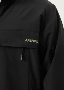 Jackets<Afends System  - Water Resistant Spray Anorak Jacket Black