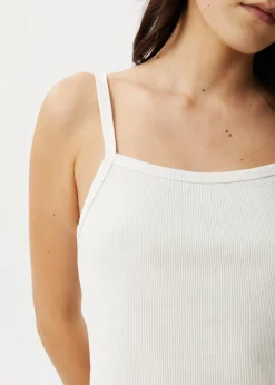 Sleeveless|Essentials<Afends Taylor  - Rib Singlet White