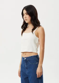 Sleeveless|Essentials<Afends Taylor  - Rib Singlet White