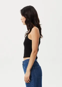 Sleeveless|Essentials<Afends Taylor  - Rib Singlet Black