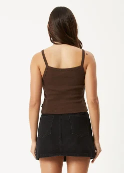 Sleeveless|Essentials<Afends Taylor  - Rib Singlet Coffee