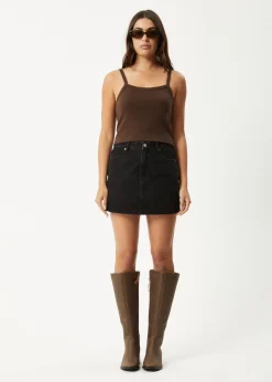 Sleeveless|Essentials<Afends Taylor  - Rib Singlet Coffee