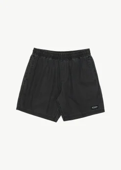 Boardshorts<Afends The Dopamine  - Organic Swim Short 18" Black Acid Wash