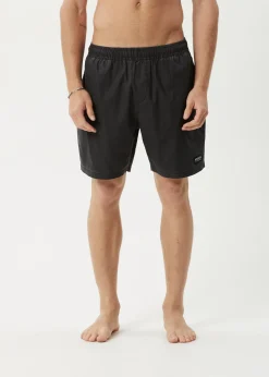 Boardshorts<Afends The Dopamine  - Organic Swim Short 18" Black Acid Wash