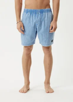 Boardshorts<Afends The Dopamine  - Organic Swim Short 18" Blue Acid Wash