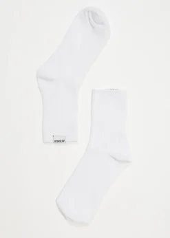 Accessories|Essentials<Afends The Essential  - Rib Socks White