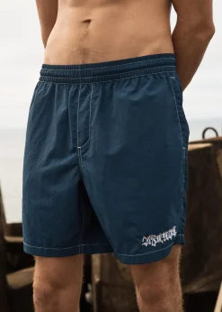 Boardshorts<Afends Thorny  - Baywatch Swim Short 18" Navy