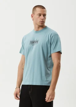 T-Shirts<Afends Thorny  - Boxy Tee Ocean Spray