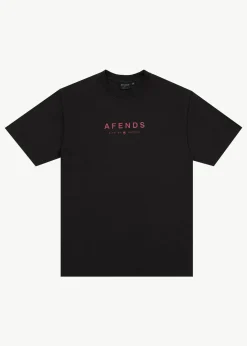 T-Shirts<Afends Thrown Out  - Retro Tee Stone Black