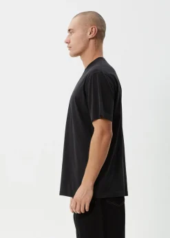 T-Shirts<Afends Thrown Out  - Retro Tee Stone Black