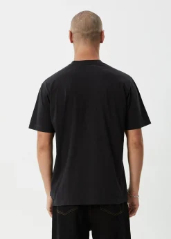 T-Shirts<Afends Thrown Out  - Retro Tee Stone Black