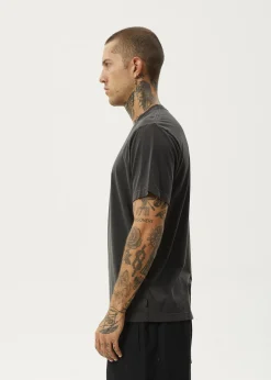 T-Shirts<Afends Thrown Out  - Retro Tee Black / White