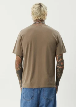 T-Shirts<Afends Thrown Out  - Retro Tee Fossil