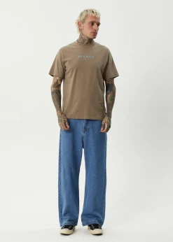 T-Shirts<Afends Thrown Out  - Retro Tee Fossil