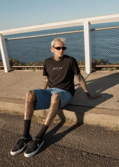 T-Shirts<Afends Thrown Out  - Retro Tee Black