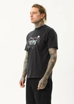 T-Shirts<Afends Torched  - Retro Tee Stone Black
