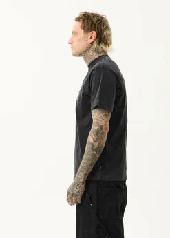 T-Shirts<Afends Torched  - Retro Tee Stone Black