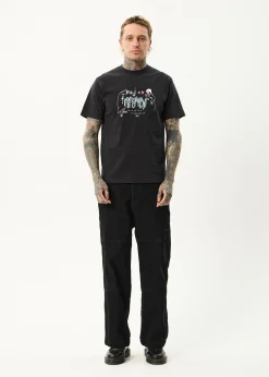 T-Shirts<Afends Torched  - Retro Tee Stone Black