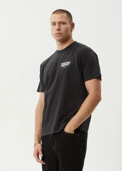 T-Shirts<Afends Torched Energy  - Boxy Tee Stone Black