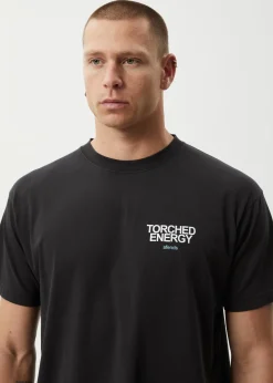 T-Shirts<Afends Torched Energy  - Boxy Tee Stone Black