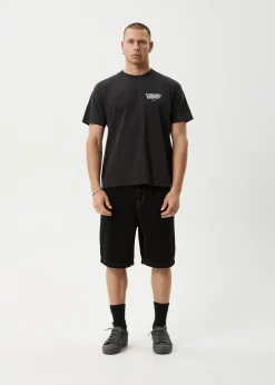 T-Shirts<Afends Torched Energy  - Boxy Tee Stone Black