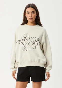 Outerwear<Afends Tranquil  - Crew Neck Jumper Moonbeam