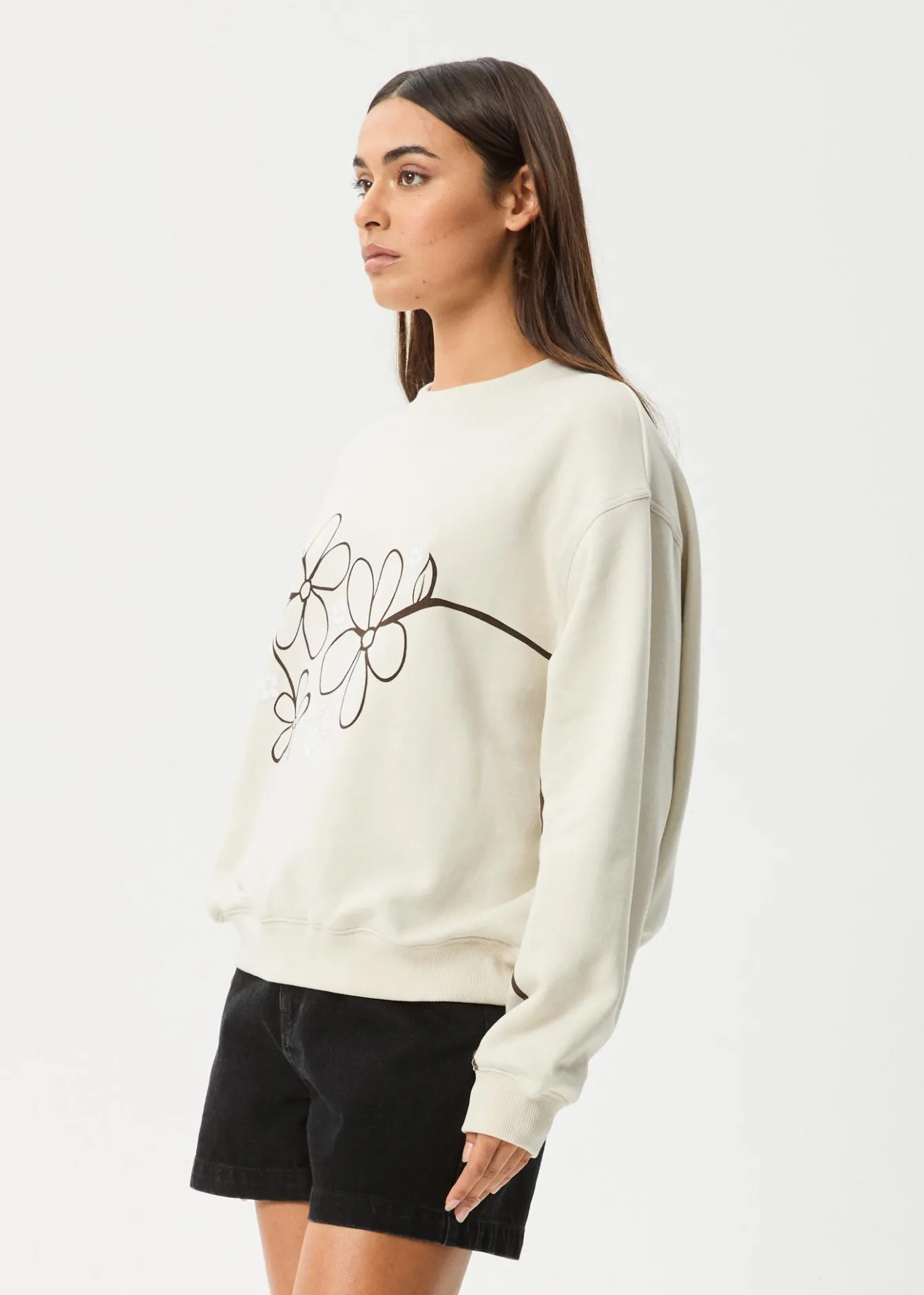 Outerwear<Afends Tranquil - Crew Neck Jumper Moonbeam