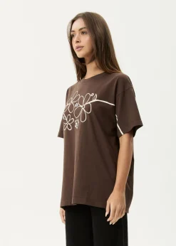 Tees & Shirts<Afends Tranquil  - Oversized Tee Coffee